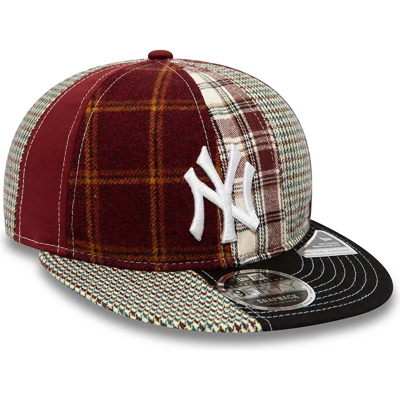 petten-plat-rood-verstelbaar-9fifty-patch-panel-van-new-york-yankees-mlb-van-new-era