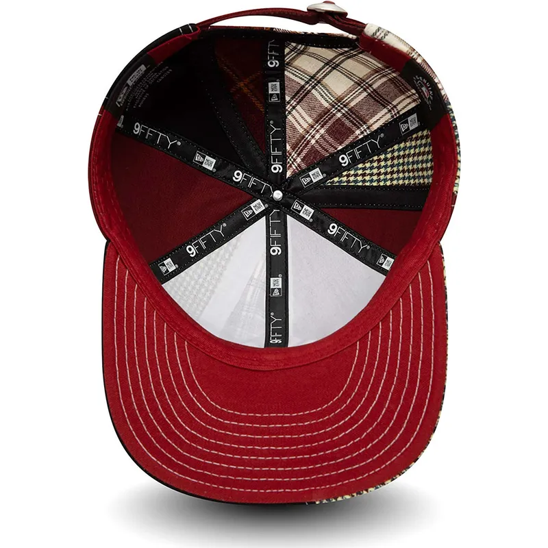 petten-plat-rood-verstelbaar-9fifty-patch-panel-van-new-york-yankees-mlb-van-new-era