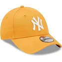 petten-gebogen-oranje-verstelbaar-9forty-league-essential-van-new-york-yankees-mlb-van-new-era