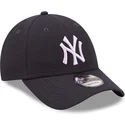 petten-gebogen-marineblauw-verstelbaar-9forty-repreve-van-new-york-yankees-mlb-van-new-era