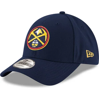 Petten gebogen marineblauw verstelbaar 9FORTY The League van Denver Nuggets NBA van New Era