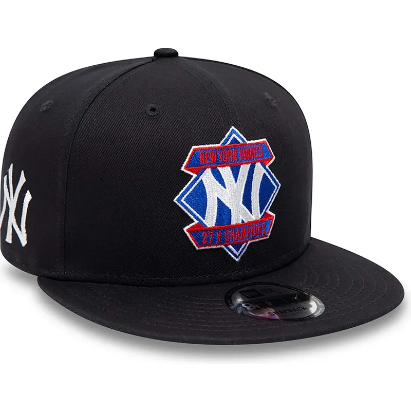 petten-plat-marineblauw-snapback-9fifty-diamond-patch-van-new-york-yankees-mlb-van-new-era