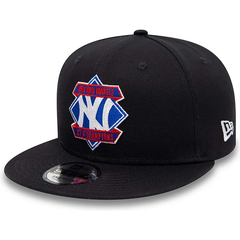 petten-plat-marineblauw-snapback-9fifty-diamond-patch-van-new-york-yankees-mlb-van-new-era