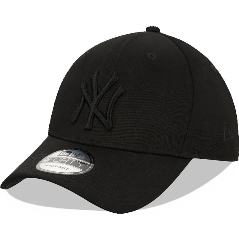 petten-gebogen-zwart-snapback-9forty-league-essential-van-new-york-yankees-mlb-van-new-era