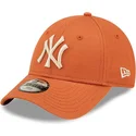 petten-gebogen-oranje-verstelbaar-voor-kinderen-9forty-league-essential-van-new-york-yankees-mlb-van-new-era