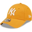 petten-gebogen-oranje-verstelbaar-voor-kinderen-9forty-league-essential-van-new-york-yankees-mlb-van-new-era