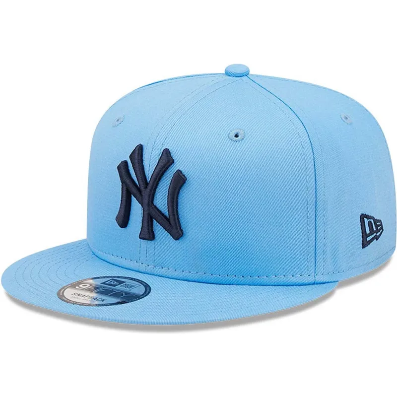 petten-plat-blauw-snapback-9fifty-league-essential-van-new-york-yankees-mlb-van-new-era