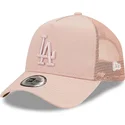 petten-gebogen-roze-snapback-a-frame-tonal-mesh-van-los-angeles-dodgers-mlb-van-new-era