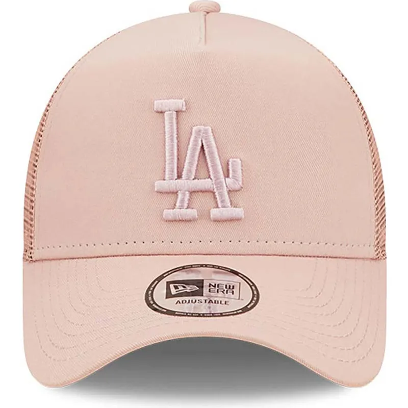 petten-gebogen-roze-snapback-a-frame-tonal-mesh-van-los-angeles-dodgers-mlb-van-new-era