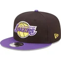 petten-plat-zwart-snapback-9fifty-team-patch-van-los-angeles-lakers-nba-van-new-era
