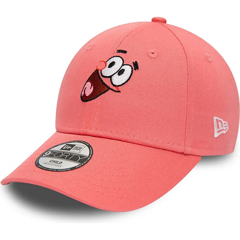 petten-gebogen-roze-verstelbaar-voor-kinderen-9forty-van-patrick-ster-spongebob-van-new-era