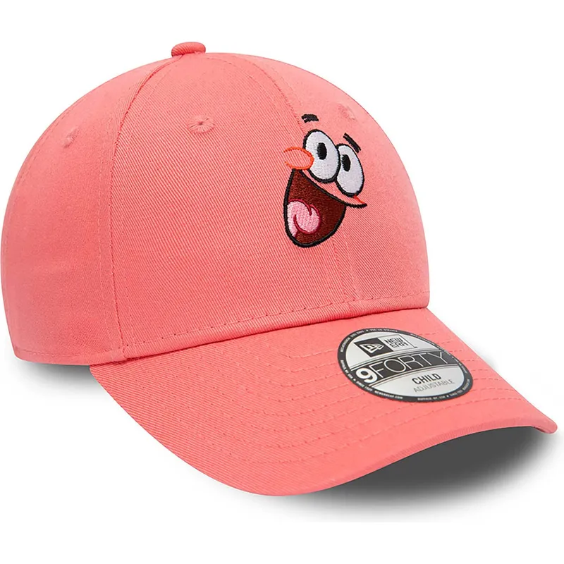 petten-gebogen-roze-verstelbaar-voor-kinderen-9forty-van-patrick-ster-spongebob-van-new-era