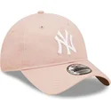 petten-gebogen-roze-verstelbaar-9twenty-league-essential-van-new-york-yankees-mlb-van-new-era