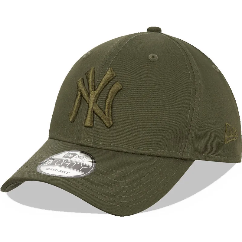 petten-gebogen-groen-snapback-9forty-league-essential-van-new-york-yankees-mlb-van-new-era