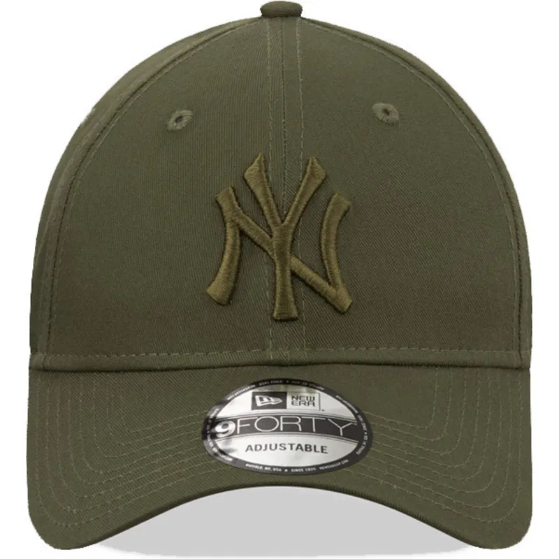 petten-gebogen-groen-snapback-9forty-league-essential-van-new-york-yankees-mlb-van-new-era