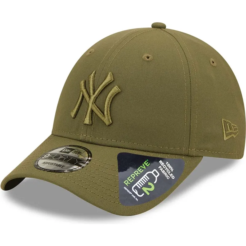 petten-gebogen-groen-snapback-9forty-repreve-van-new-york-yankees-mlb-van-new-era