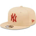 petten-plat-beige-snapback-9fifty-league-essential-van-new-york-yankees-mlb-van-new-era