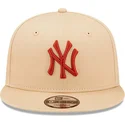 petten-plat-beige-snapback-9fifty-league-essential-van-new-york-yankees-mlb-van-new-era