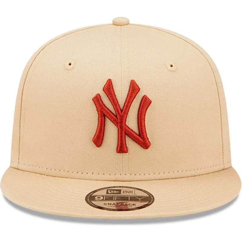 petten-plat-beige-snapback-9fifty-league-essential-van-new-york-yankees-mlb-van-new-era