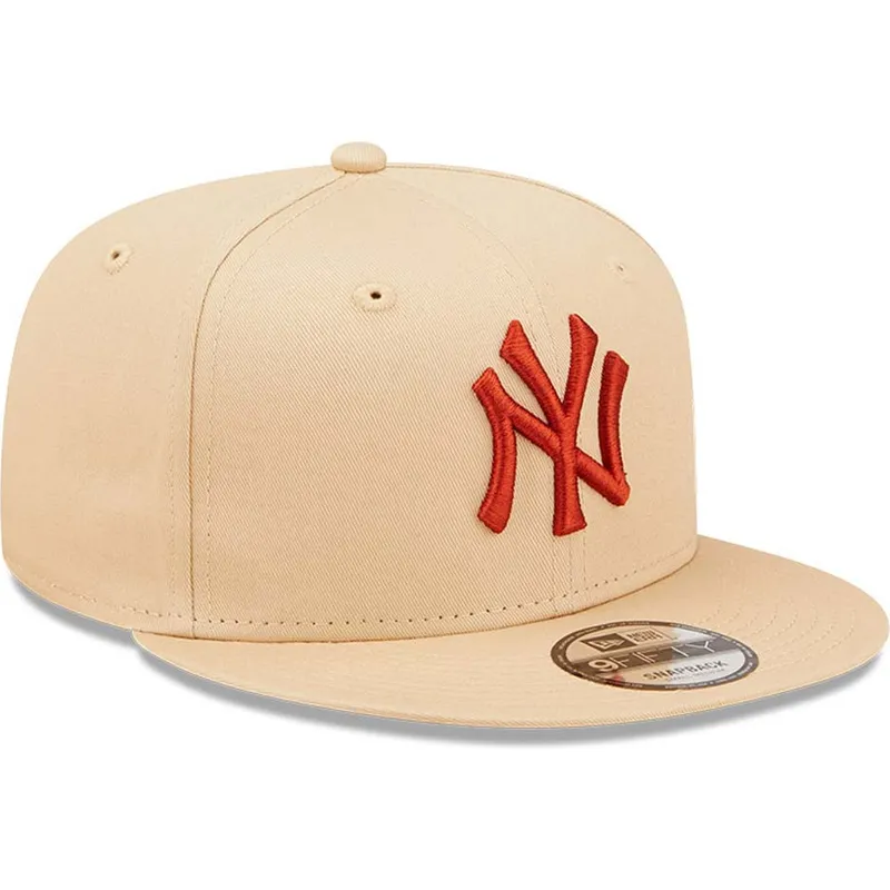 petten-plat-beige-snapback-9fifty-league-essential-van-new-york-yankees-mlb-van-new-era