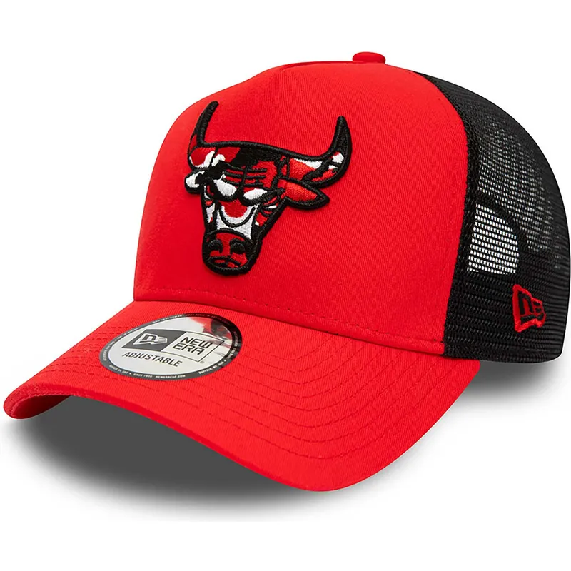 petten-gebogen-rood-snapback-a-frame-camo-infill-van-chicago-bulls-nba-van-new-era