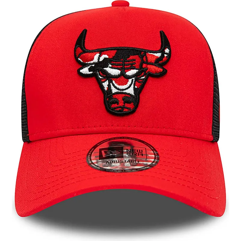 petten-gebogen-rood-snapback-a-frame-camo-infill-van-chicago-bulls-nba-van-new-era