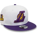 petten-plat-wit-snapback-9fifty-crown-patches-champions-van-los-angeles-lakers-nba-van-new-era