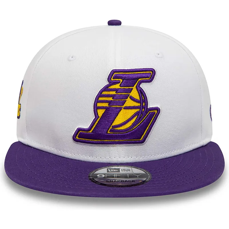 petten-plat-wit-snapback-9fifty-crown-patches-champions-van-los-angeles-lakers-nba-van-new-era