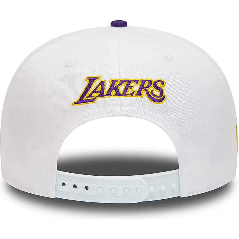 petten-plat-wit-snapback-9fifty-crown-patches-champions-van-los-angeles-lakers-nba-van-new-era