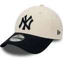 petten-gebogen-beige-verstelbaar-9forty-van-new-york-yankees-mlb-van-new-era