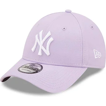 Petten gebogen paars verstelbaar 9FORTY League Essential van New York Yankees MLB van New Era