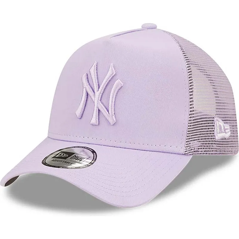 petten-gebogen-paars-snapback-a-frame-tonal-mesh-van-new-york-yankees-mlb-van-new-era