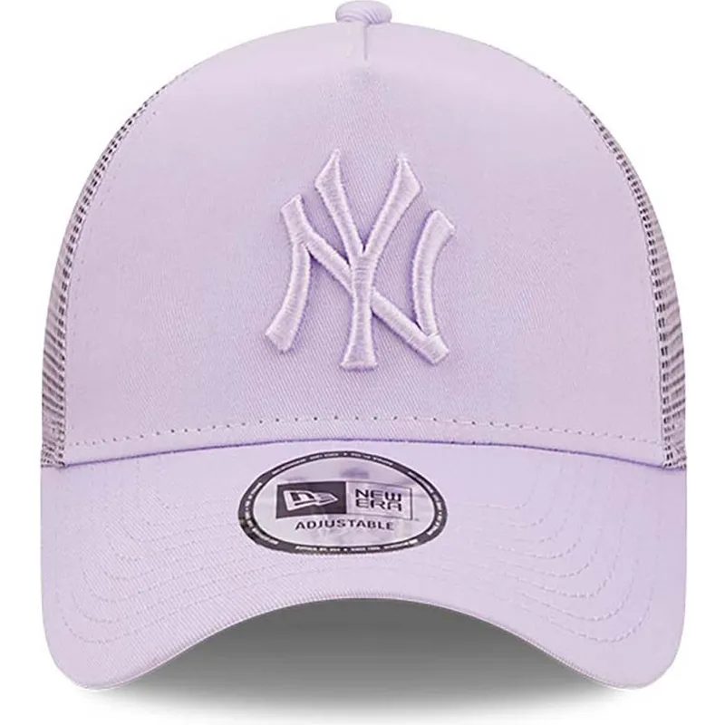 petten-gebogen-paars-snapback-a-frame-tonal-mesh-van-new-york-yankees-mlb-van-new-era