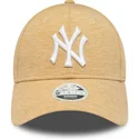 petten-gebogen-beige-verstelbaar-9forty-jersey-van-new-york-yankees-mlb-van-new-era