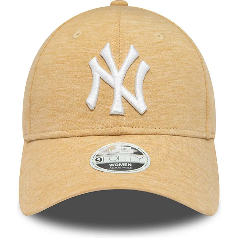 petten-gebogen-beige-verstelbaar-9forty-jersey-van-new-york-yankees-mlb-van-new-era