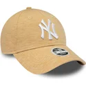 petten-gebogen-beige-verstelbaar-9forty-jersey-van-new-york-yankees-mlb-van-new-era