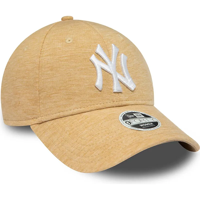 petten-gebogen-beige-verstelbaar-9forty-jersey-van-new-york-yankees-mlb-van-new-era