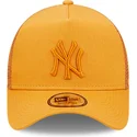 petten-gebogen-oranje-snapback-a-frame-tonal-mesh-van-new-york-yankees-mlb-van-new-era