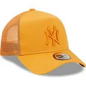 petten-gebogen-oranje-snapback-a-frame-tonal-mesh-van-new-york-yankees-mlb-van-new-era