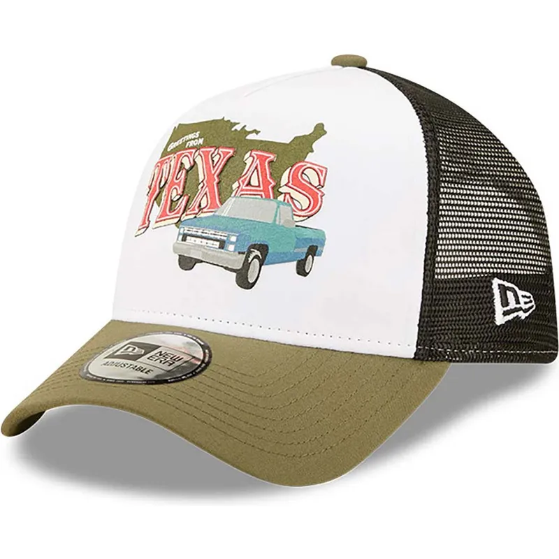 petten-gebogen-groen-snapback-texas-a-frame-us-state-wordmark-van-new-era