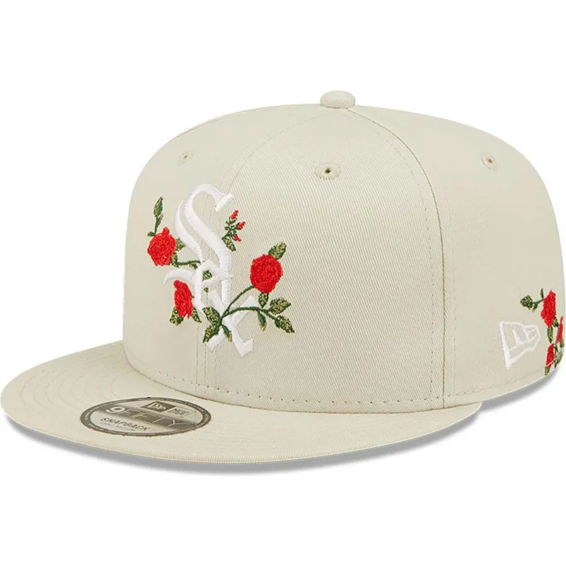 petten-plat-beige-snapback-9fifty-flower-van-chicago-white-sox-mlb-van-new-era petten-plat-beige-snapback-9fifty-flower-van-chicago-white-sox-mlb-van-new-era
