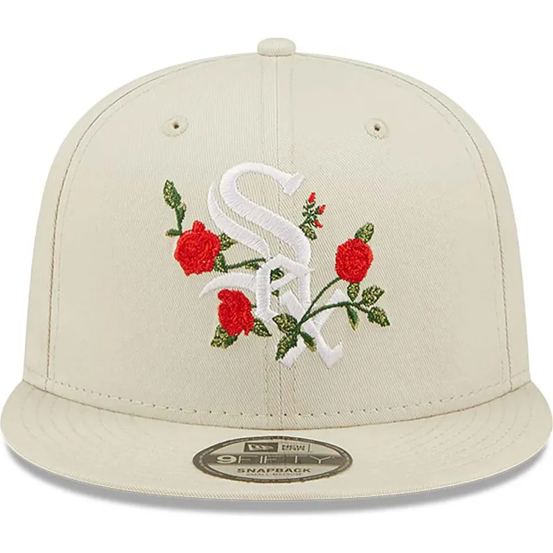 petten-plat-beige-snapback-9fifty-flower-van-chicago-white-sox-mlb-van-new-era petten-plat-beige-snapback-9fifty-flower-van-chicago-white-sox-mlb-van-new-era