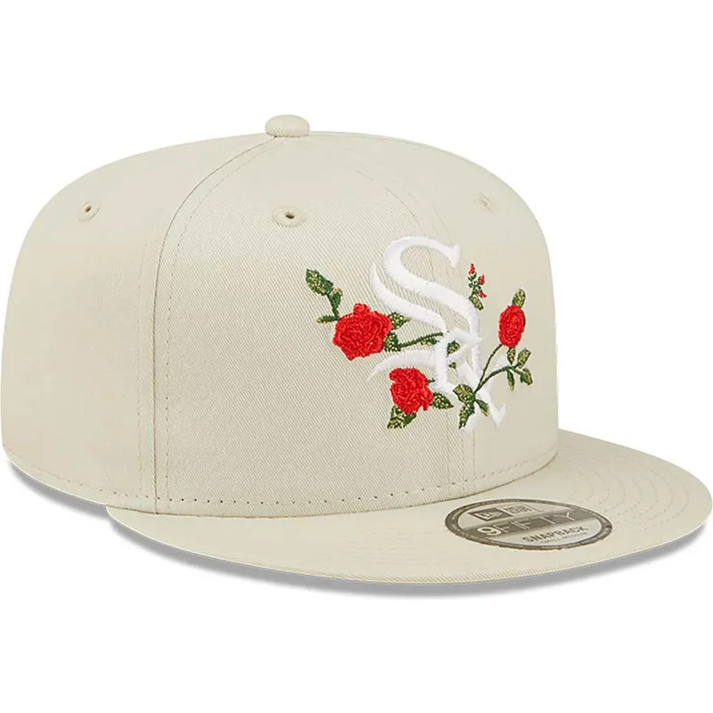 petten-plat-beige-snapback-9fifty-flower-van-chicago-white-sox-mlb-van-new-era petten-plat-beige-snapback-9fifty-flower-van-chicago-white-sox-mlb-van-new-era