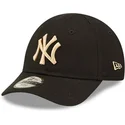 petten-gebogen-zwart-verstelbaar-voor-kinderen-9forty-league-essential-van-new-york-yankees-mlb-van-new-era