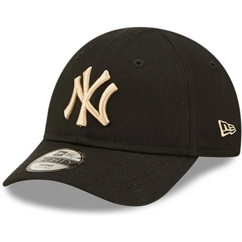 petten-gebogen-zwart-verstelbaar-voor-kinderen-9forty-league-essential-van-new-york-yankees-mlb-van-new-era