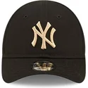 petten-gebogen-zwart-verstelbaar-voor-kinderen-9forty-league-essential-van-new-york-yankees-mlb-van-new-era