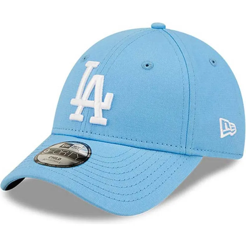 petten-gebogen-blauw-verstelbaar-voor-kinderen-9forty-league-essential-van-los-angeles-dodgers-mlb-van-new-era