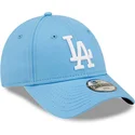 petten-gebogen-blauw-verstelbaar-voor-kinderen-9forty-league-essential-van-los-angeles-dodgers-mlb-van-new-era