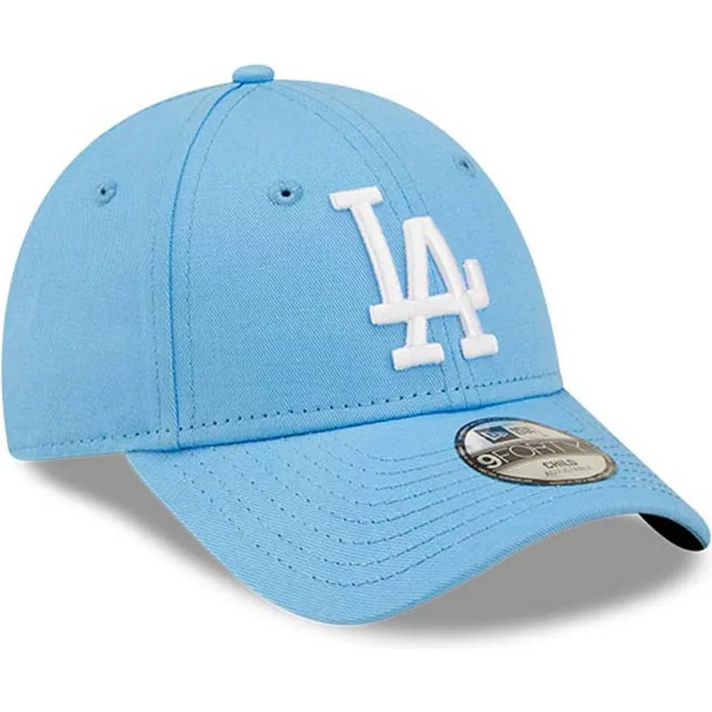 petten-gebogen-blauw-verstelbaar-voor-kinderen-9forty-league-essential-van-los-angeles-dodgers-mlb-van-new-era