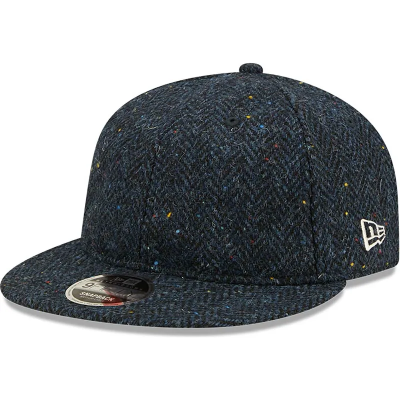 petten-plat-marineblauw-verstelbaar-9fifty-tweed-van-new-era